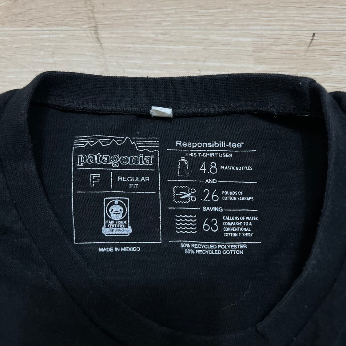 파타고니아 여성 리스폰서빌리티 빅로고 반팔 티셔츠 [블랙] FREE 상품이미지7