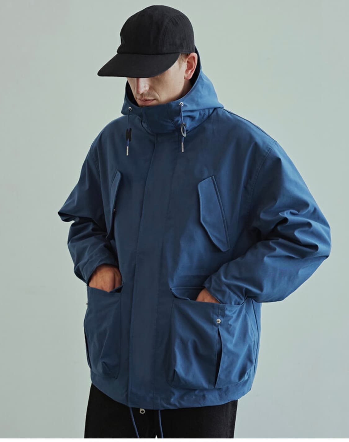 새상품(L)유니폼브릿지 피셔맨 후드파카 블루 상품이미지4