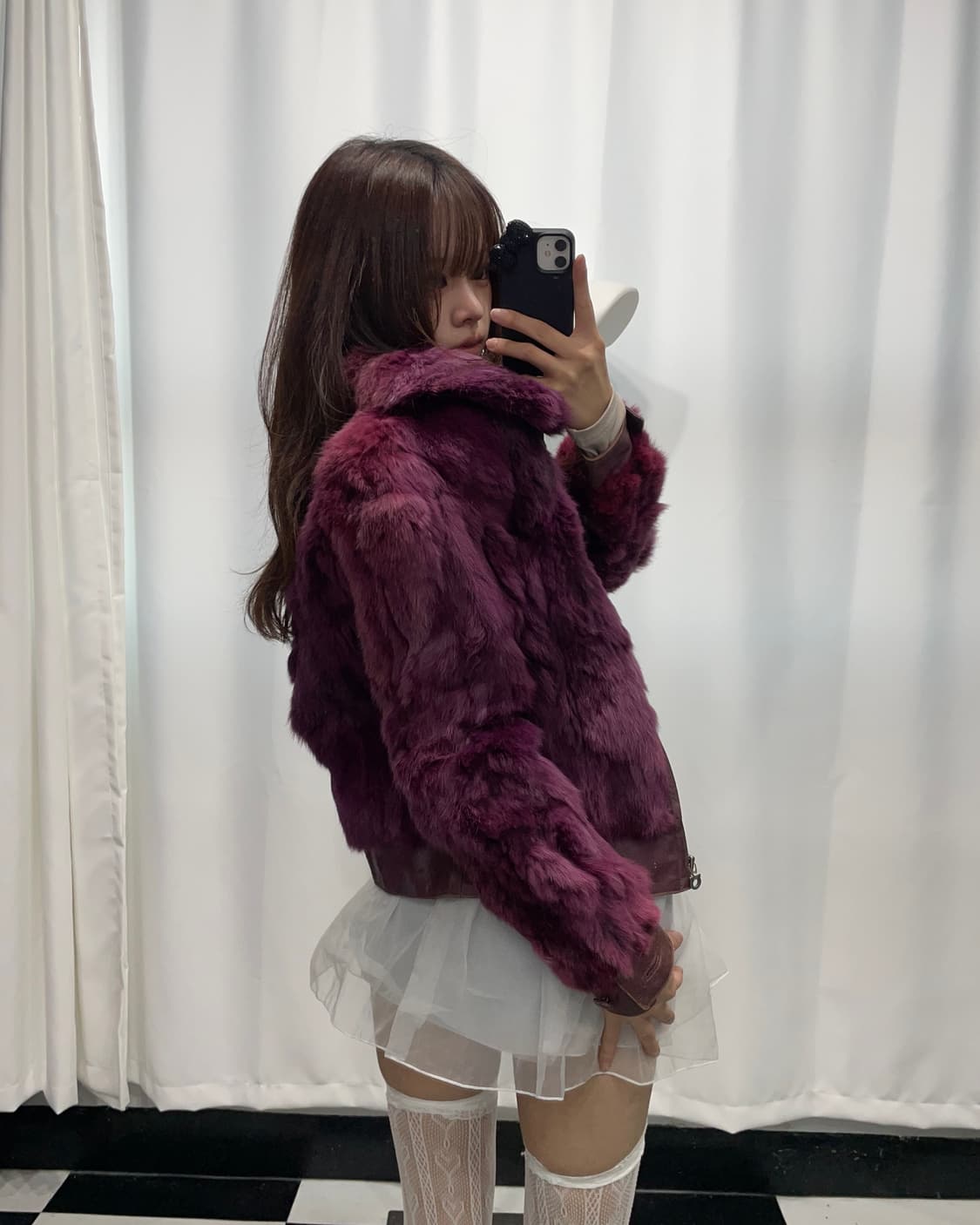 🎸바이올렛 퍼 자켓🎸 상품이미지3