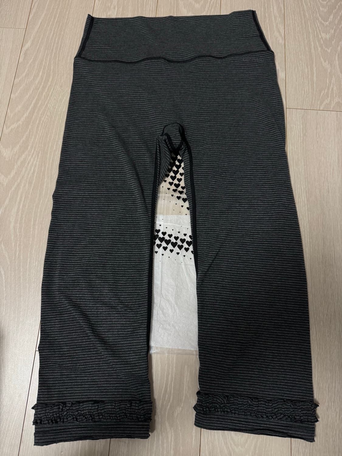 코이세이오 스트라이프 러프 레깅스 다크 그레이 상품이미지3