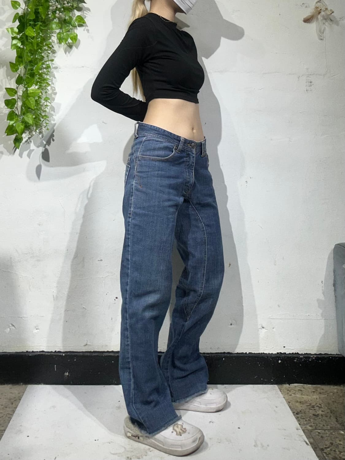 오클리 중청 루즈핏 와이드 데님 청바지  상품이미지1