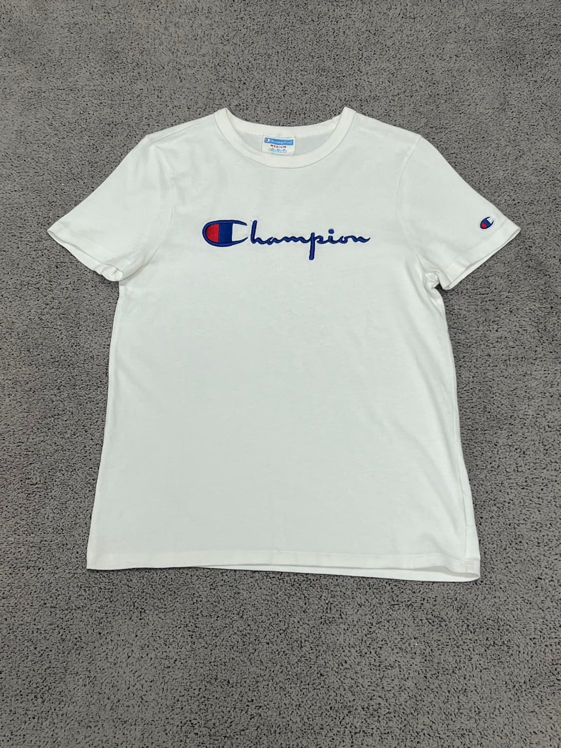 (M) 챔피온 자수로고 반팔 티 상품이미지1