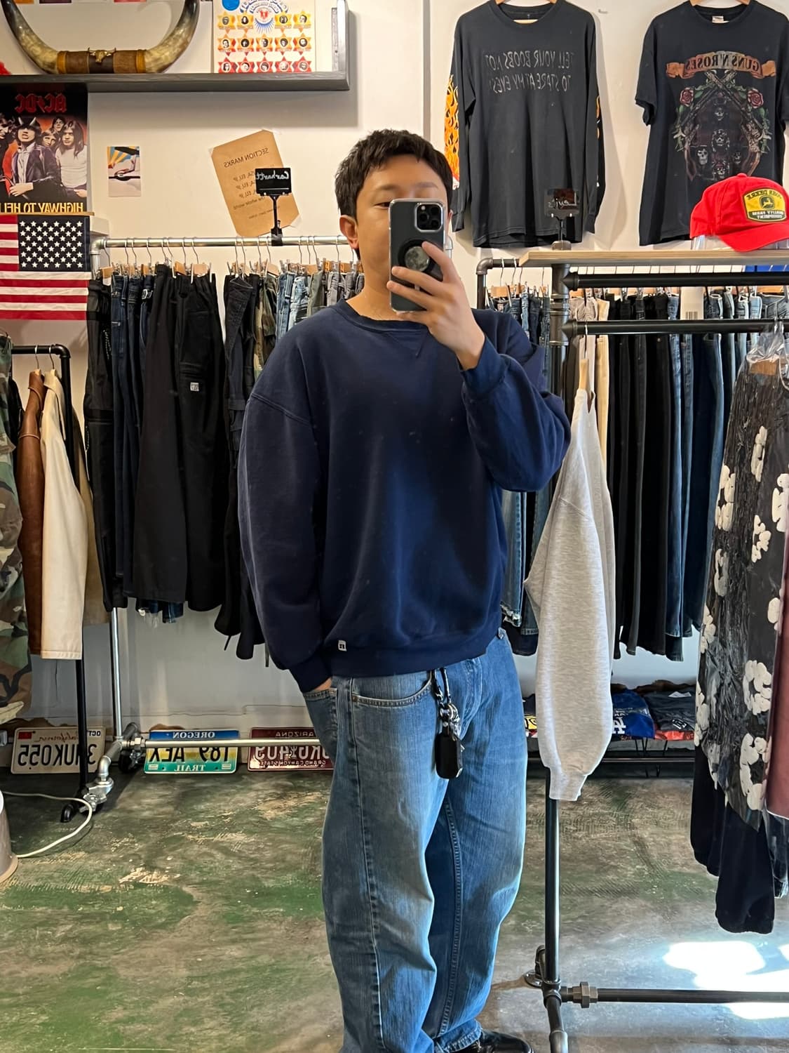 90's [XL] 러셀 애슬레틱 USA 무지 맨투맨 클래식 아메카지 상품이미지3