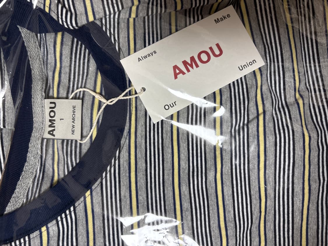 AMOU (아모우) 스트라이프 티셔츠 상품이미지4