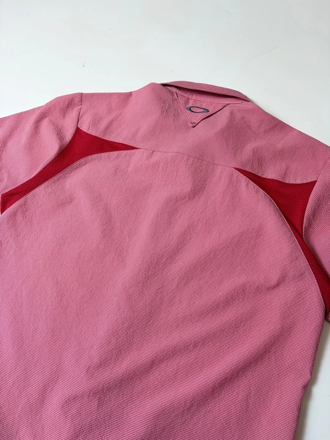 오클리 스컬 라인 핑크 체크 반팔 셔츠 PN9571 상품이미지5