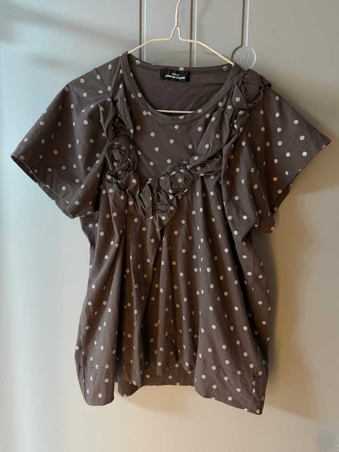 꼼데가르송 트리콧 드레이프탑 상품이미지1