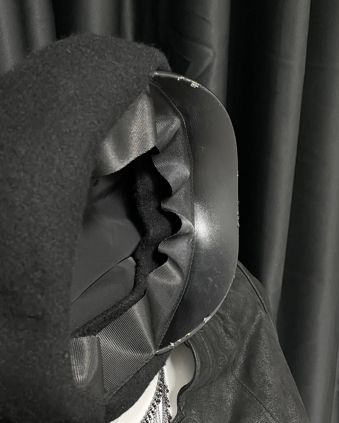 None Leather Brim Wool Beret 상품이미지4
