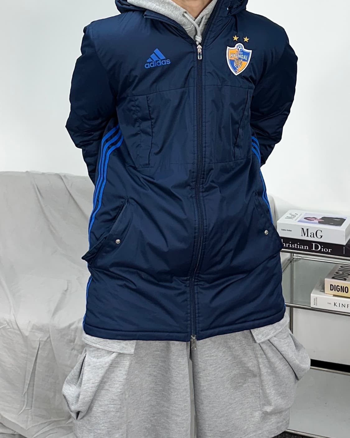 아디다스 k리그 울산 현대 콘디보16 롱패딩 105 상품이미지2