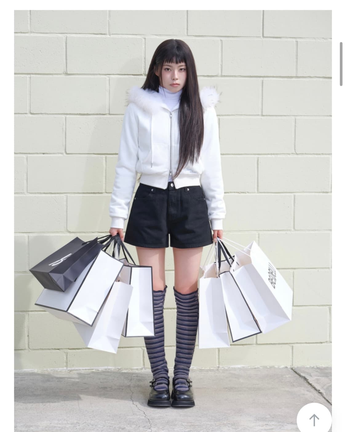 베이델리 후드 퍼 투웨이 후드집업 블랙 상품이미지1