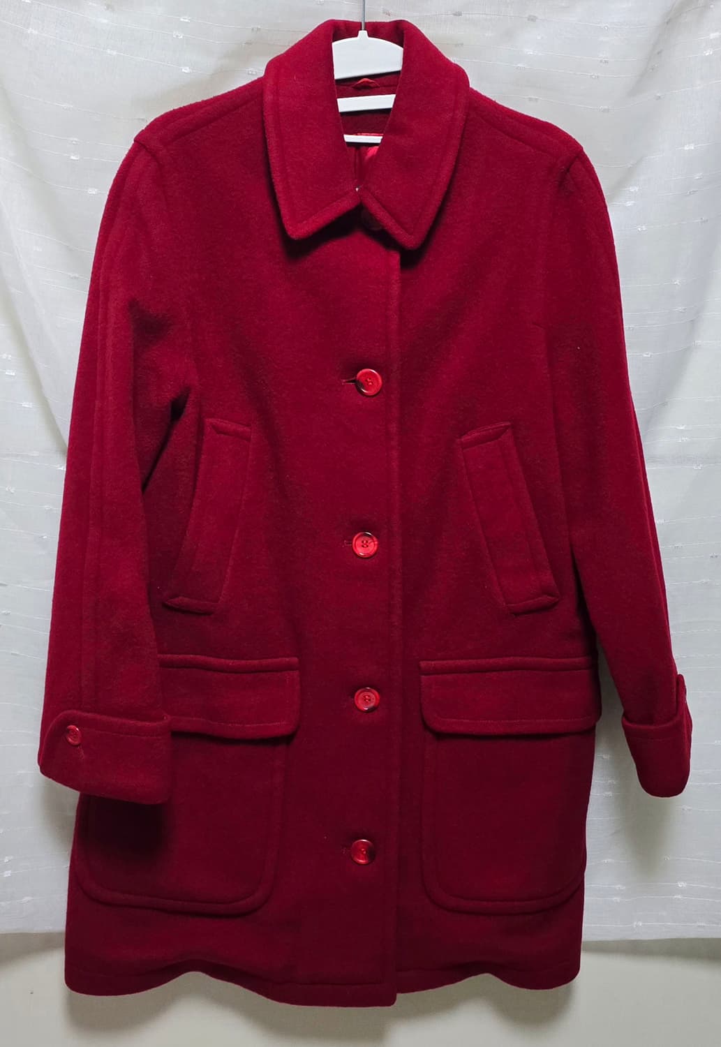 버버리 레드 울코트 상품이미지1