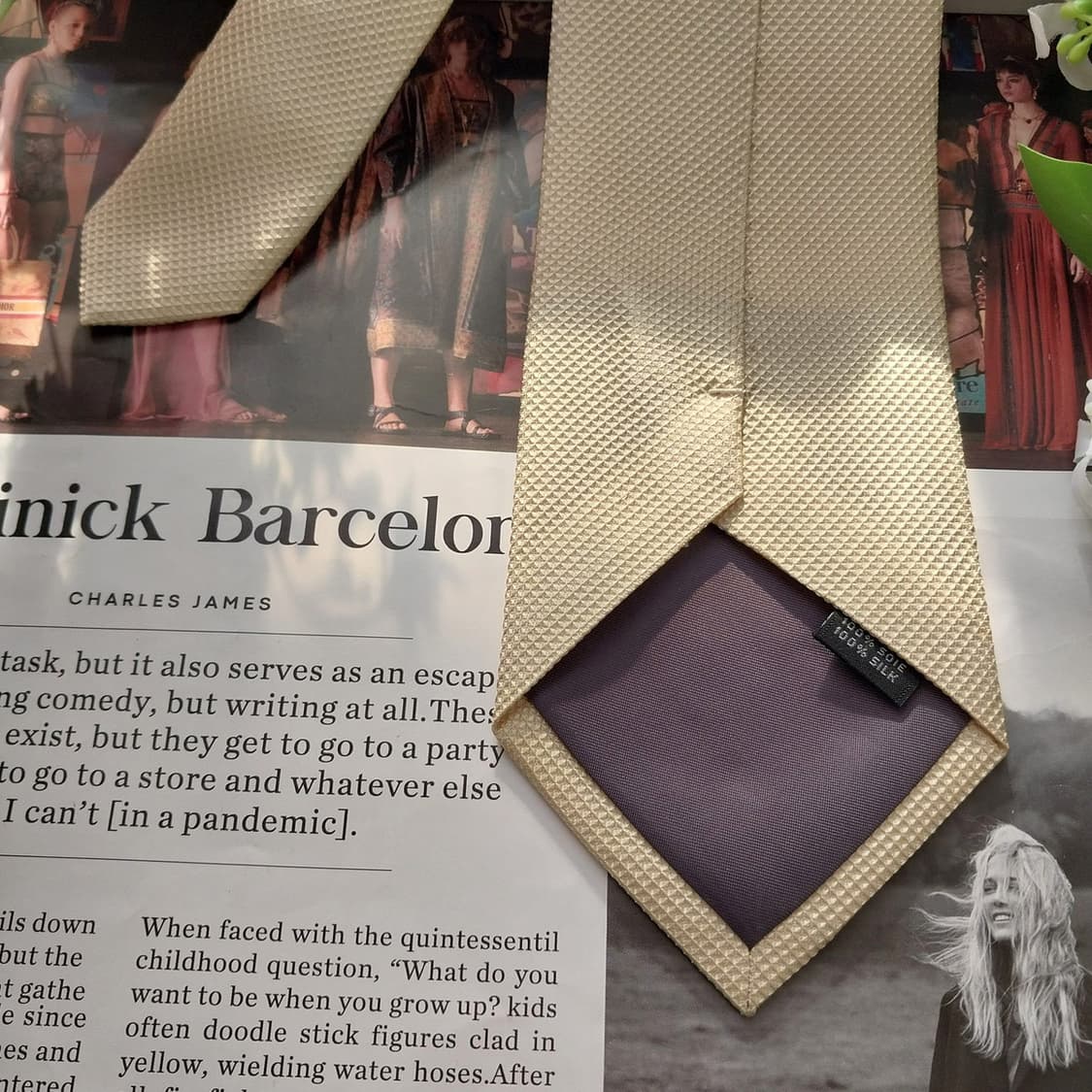 지안프랑코 페레 실크 아이보리 넥타이 8.7cm A+등급 K1590
 상품이미지7