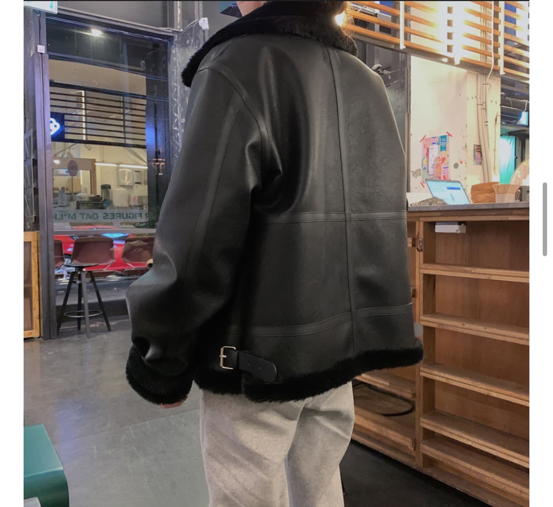 달트 베어 무스탕 블랙 상품이미지4