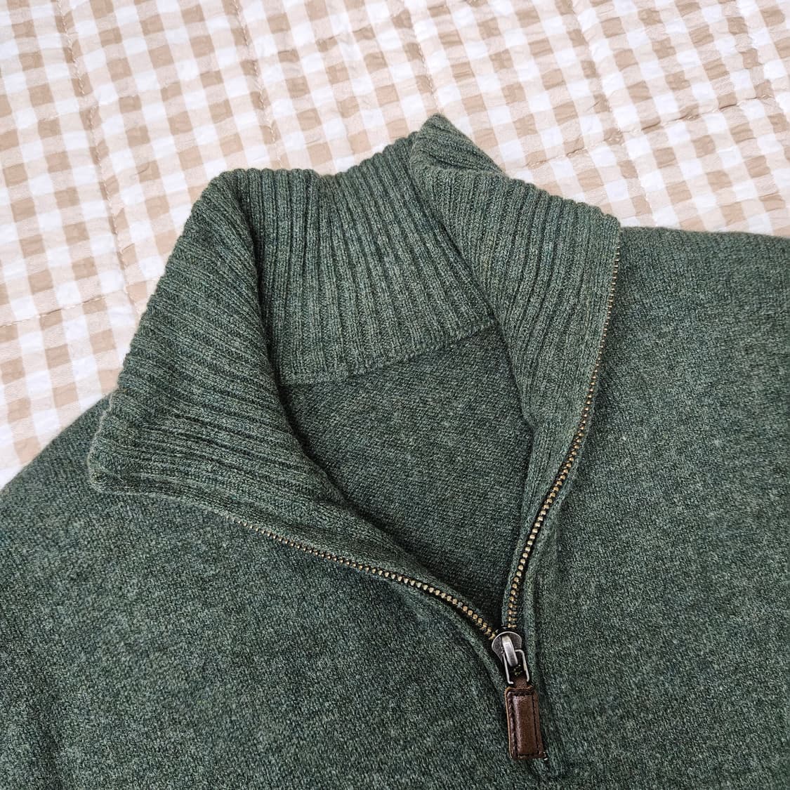 부드러운 램스울100 하프집업 니트 남자100 상품이미지2