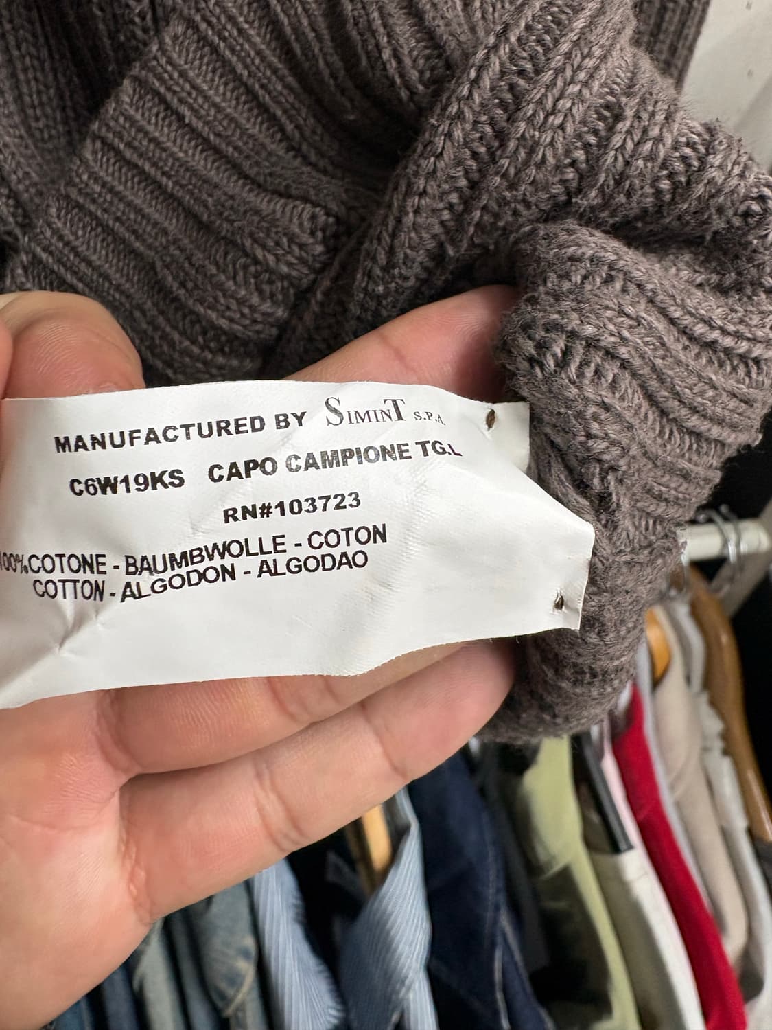 아르마니 하이넥 슬리브 니트 상품이미지5