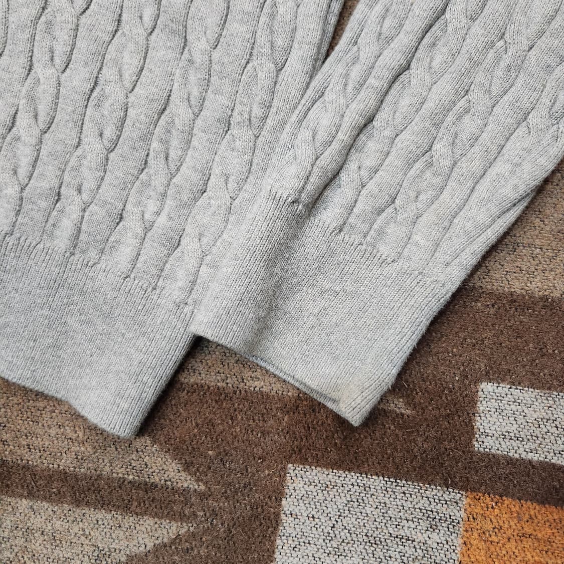 J.crew 제이크루 코튼 케이블 니트 L 상품이미지5