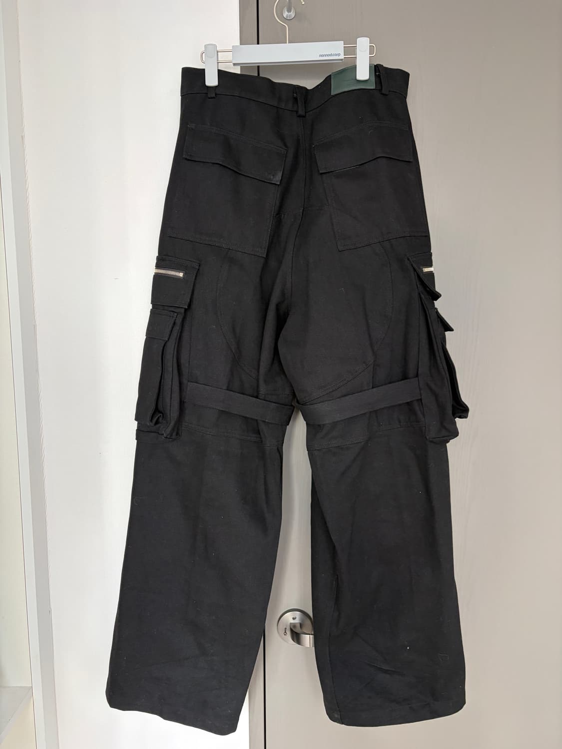 [1] 언더마이카 본디지 기믹 빅 더블 카고팬츠 블랙 상품이미지4