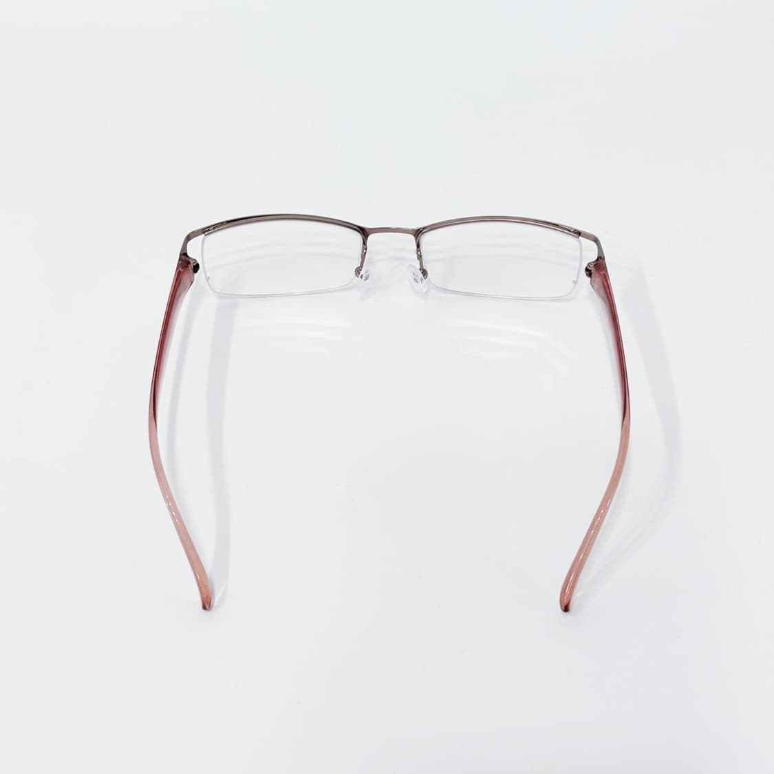 브라운 핑크 반무테 데드스탁 빈티지안경 상품이미지4