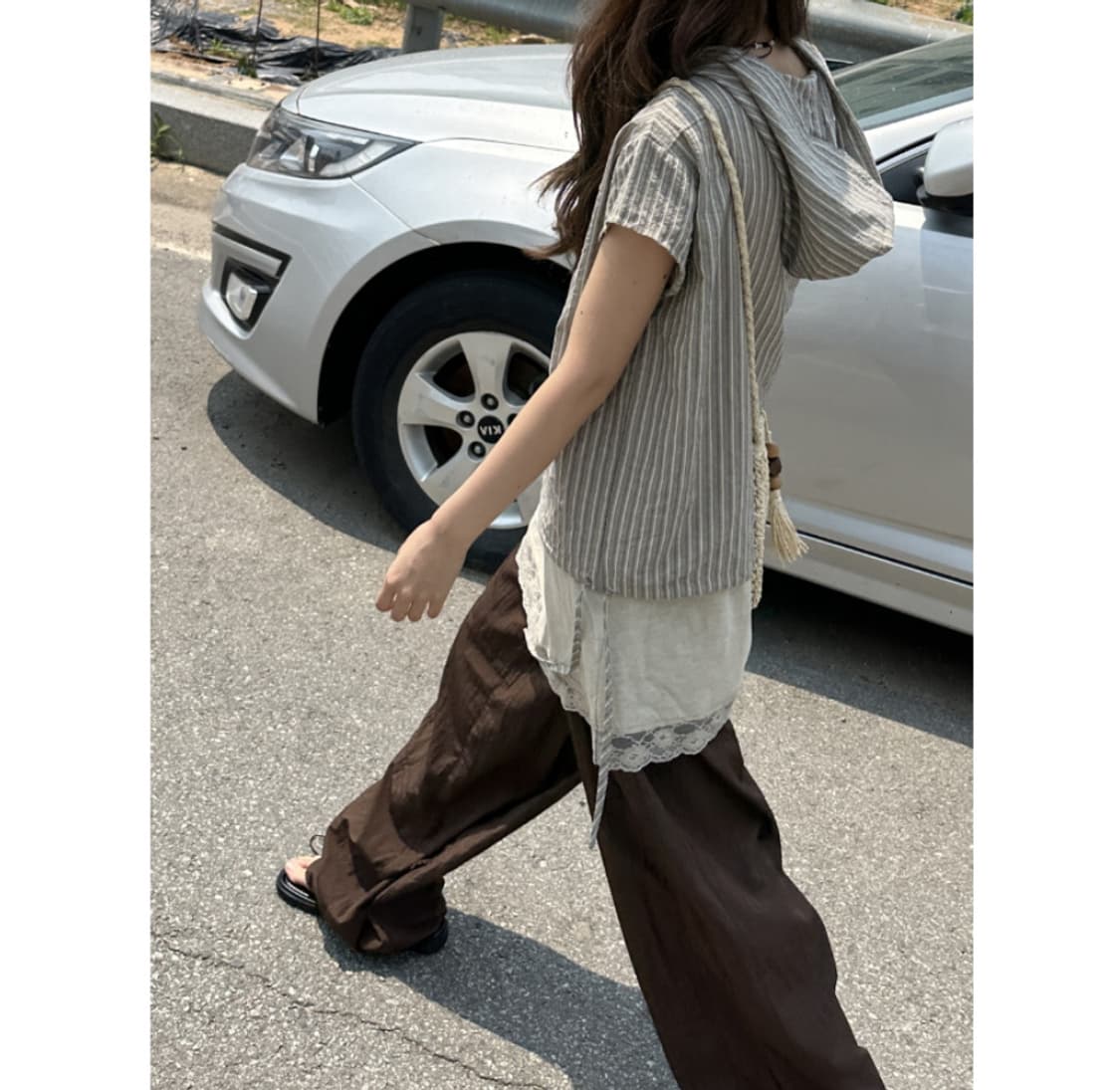 모리룩!) 빈티지 레이어드 롱나시 상품이미지1