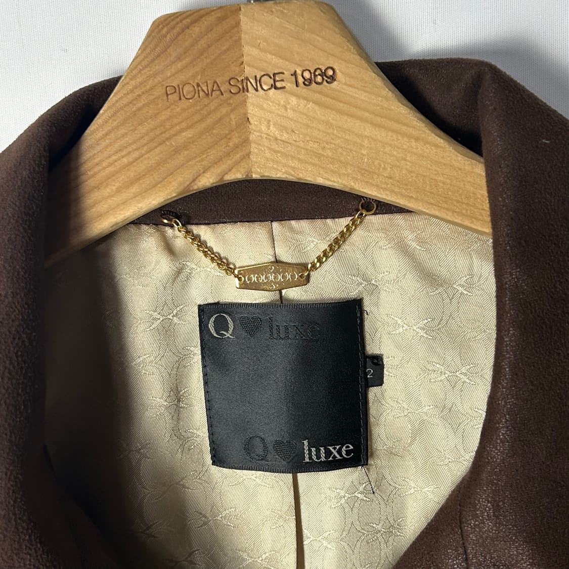 [JPN] Q luxe 브라운 비건레더 집업 자켓 상품이미지5