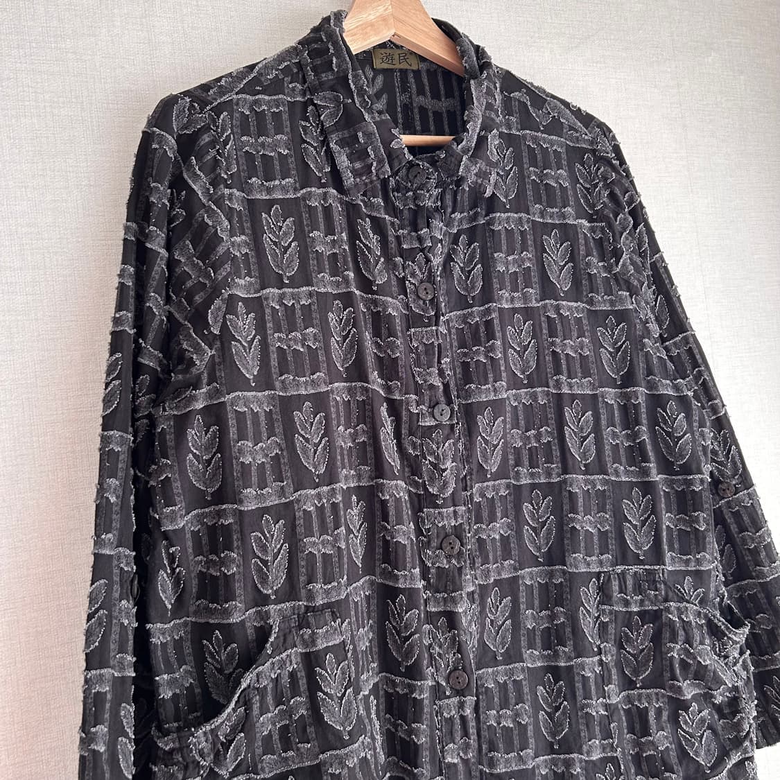 Vintage Leaf Patch work Shirts 상품이미지2