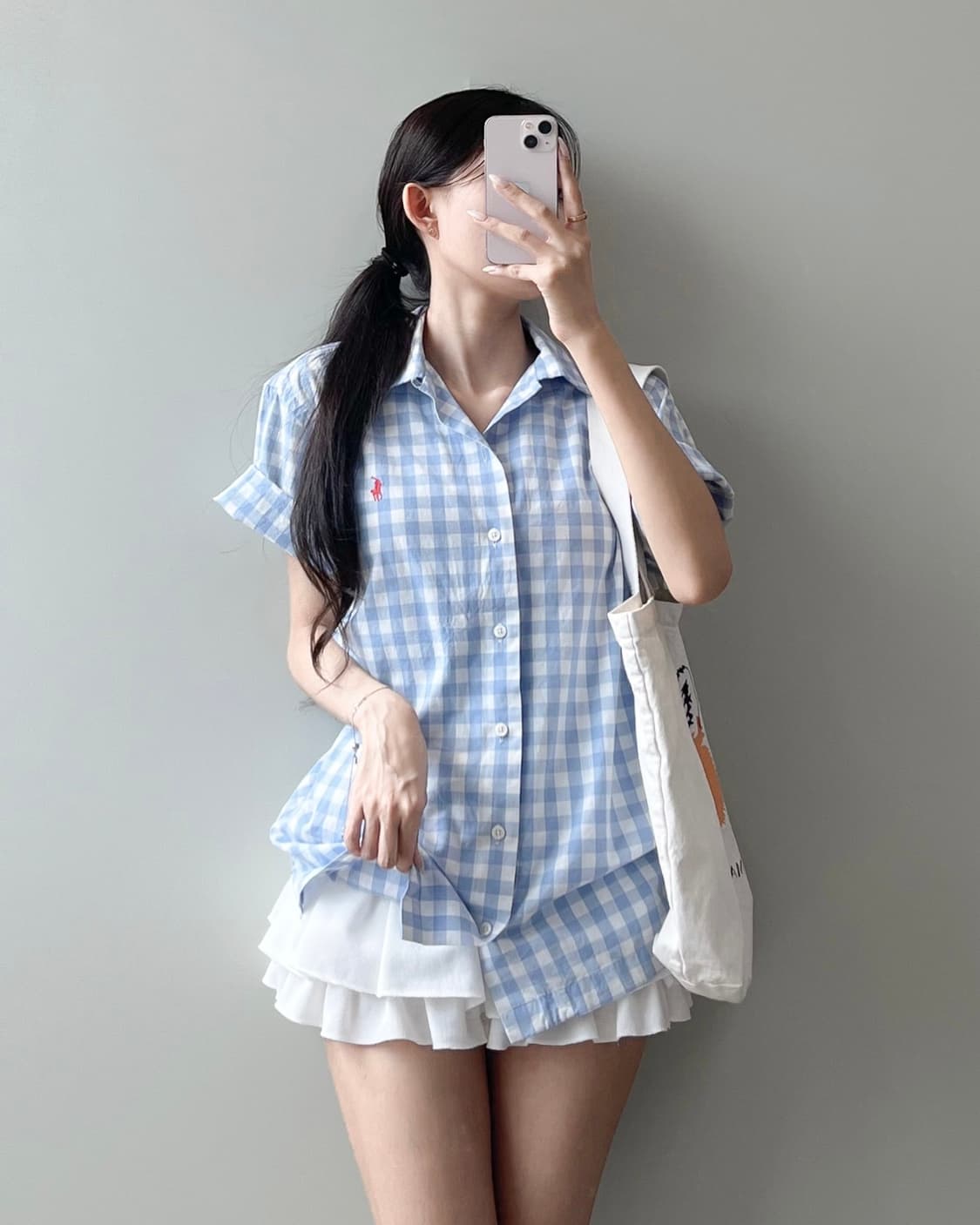 폴로 체크 반팔 셔츠  상품이미지2