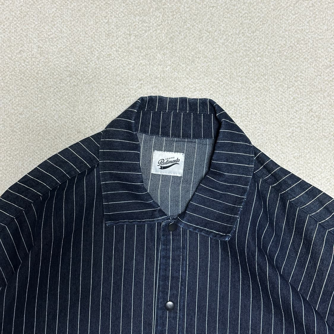 파르티멘토 데님 스트라이프 셔츠 자켓 상품이미지5