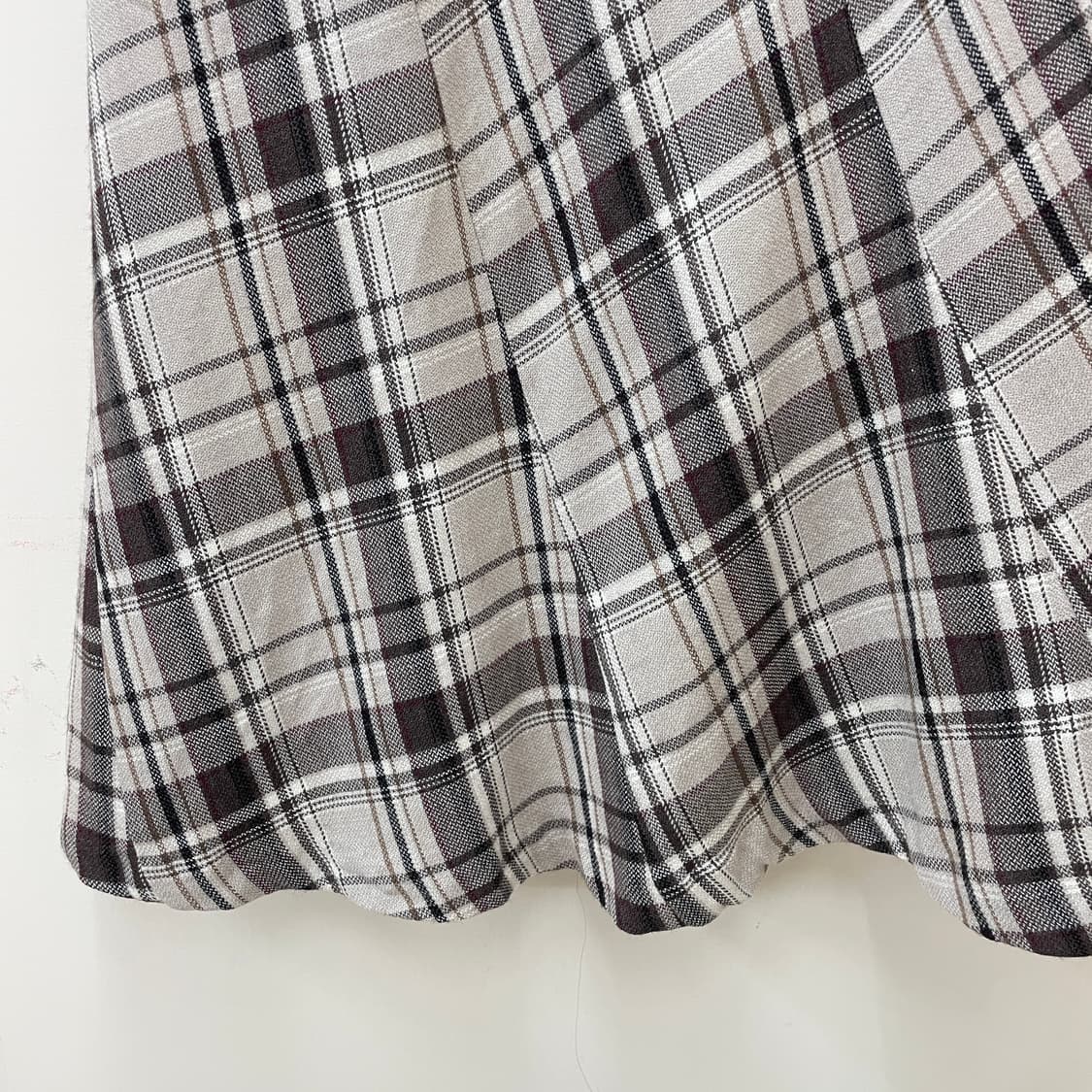 빈티지 체크 플레어 롱 스커트 상품이미지4