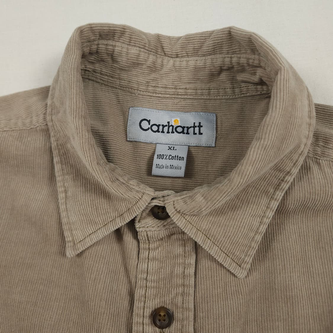 XL(105) 칼하트 리워크 코듀로이셔츠 다크베이지 상품이미지4