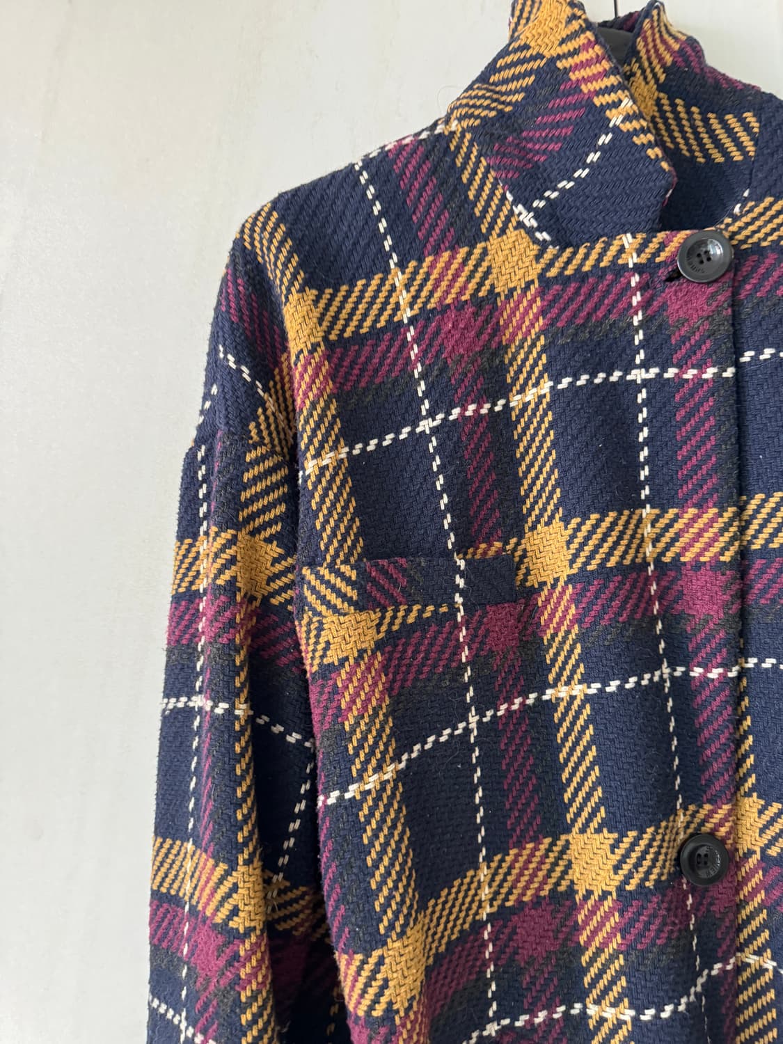 이태리 브랜드 컨디션 최상 5 PRE VIEW 체크 코트 XS(44,55 상품이미지4