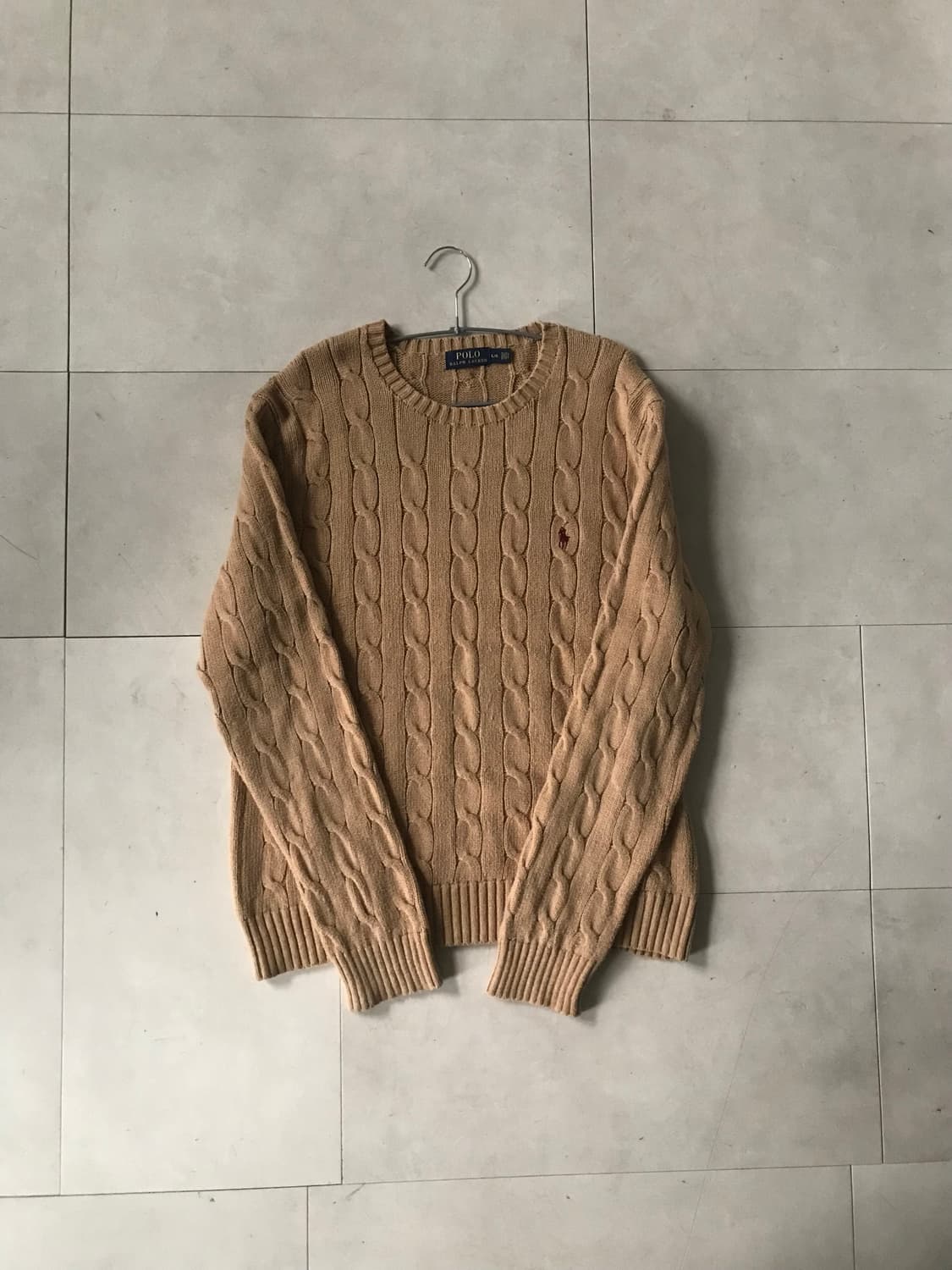 폴로 베이지 케이블 니트 상품이미지6