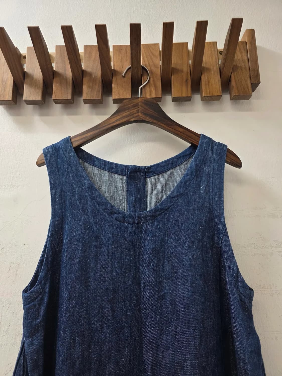 일본빈티지 데님색상린넨원피스 상품이미지2