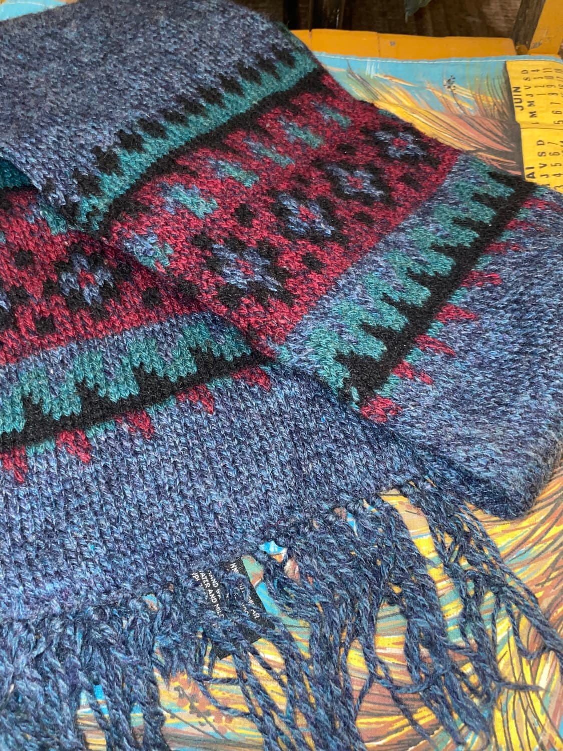 80–90’s Vintage Fair Isle Knit Scarf 상품이미지6