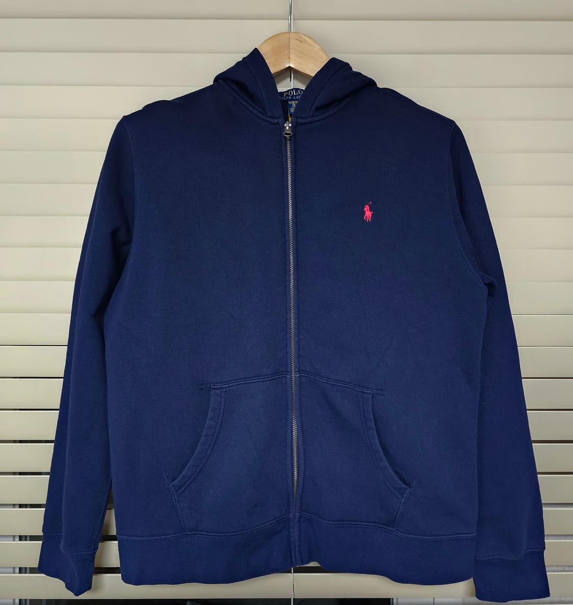 폴로 랄프로렌 (QR코드정품)네이비 후드 집업 보이즈XL 상품이미지1