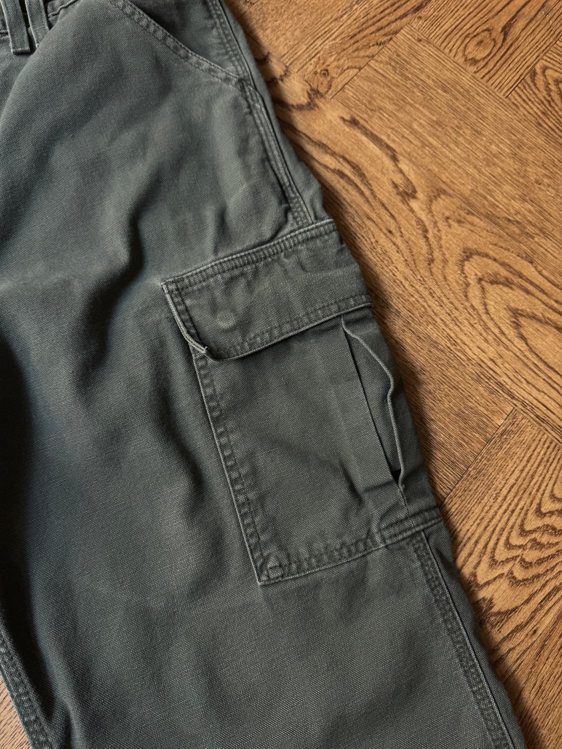 [32]00's 칼하트 B114 올리브그린 캔버스 카고팬츠 상품이미지4