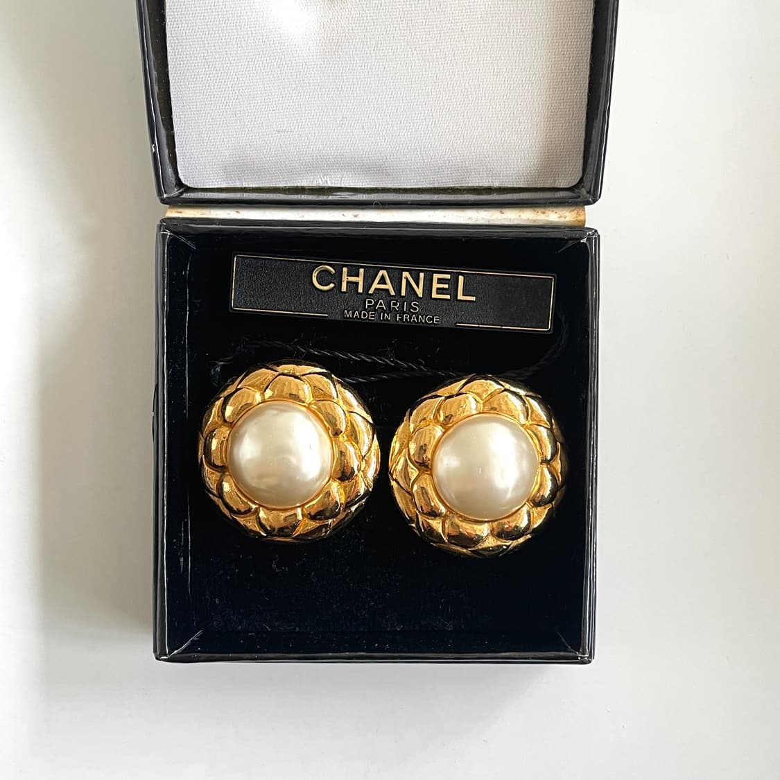 샤넬 퀼팅 진주 귀걸이 상품이미지2