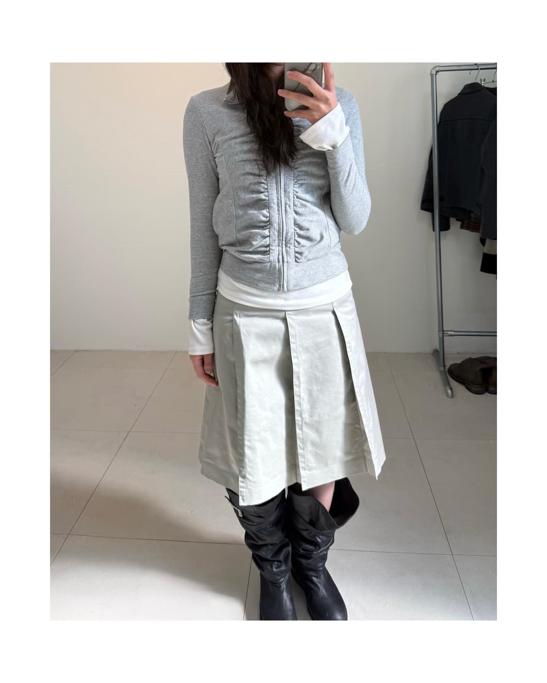 빈티지 셔링 집업 상품이미지1