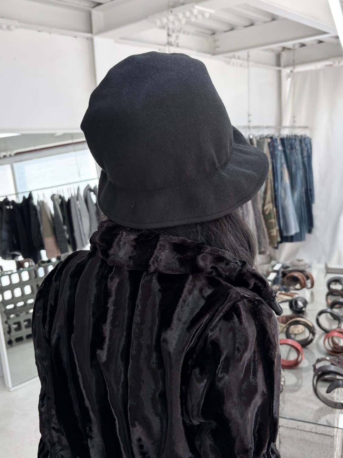 ca4la 플라워 링클 울 모자 상품이미지2