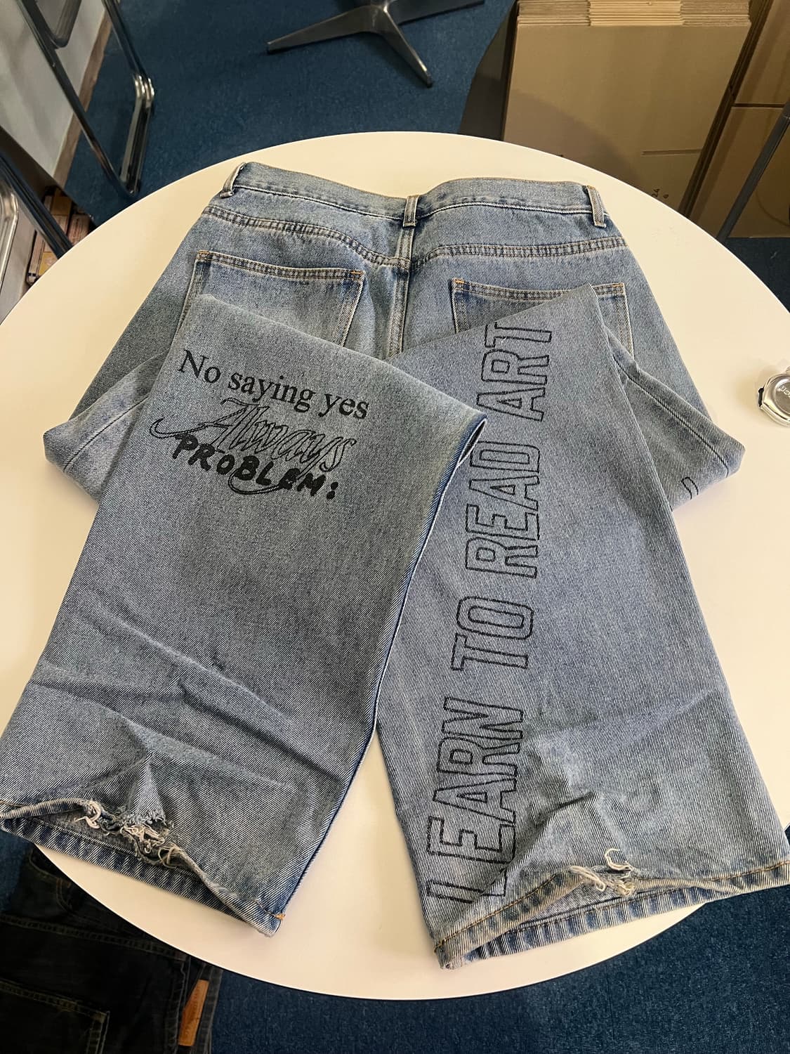 DRAWING DENIM PANTS [BLUE]  상품이미지4