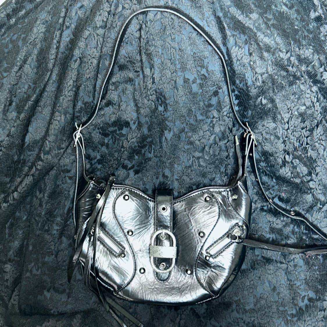 고딕 버클 레더 스터드 투웨이백 상품이미지2