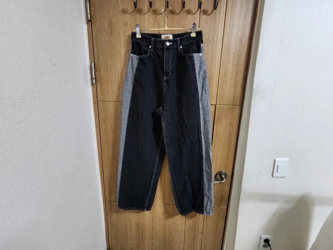 (M)여성 OOT 사이드 배색 데님 팬츠 상품이미지1