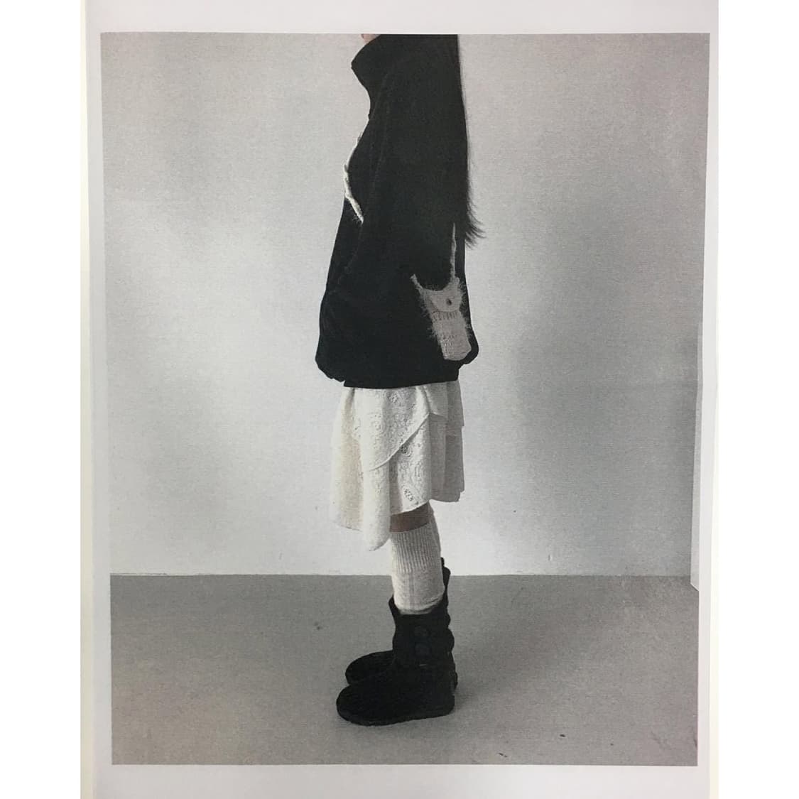 버터니 버튼 와플 집업 블랙 buttony 코이세이오 상품이미지6