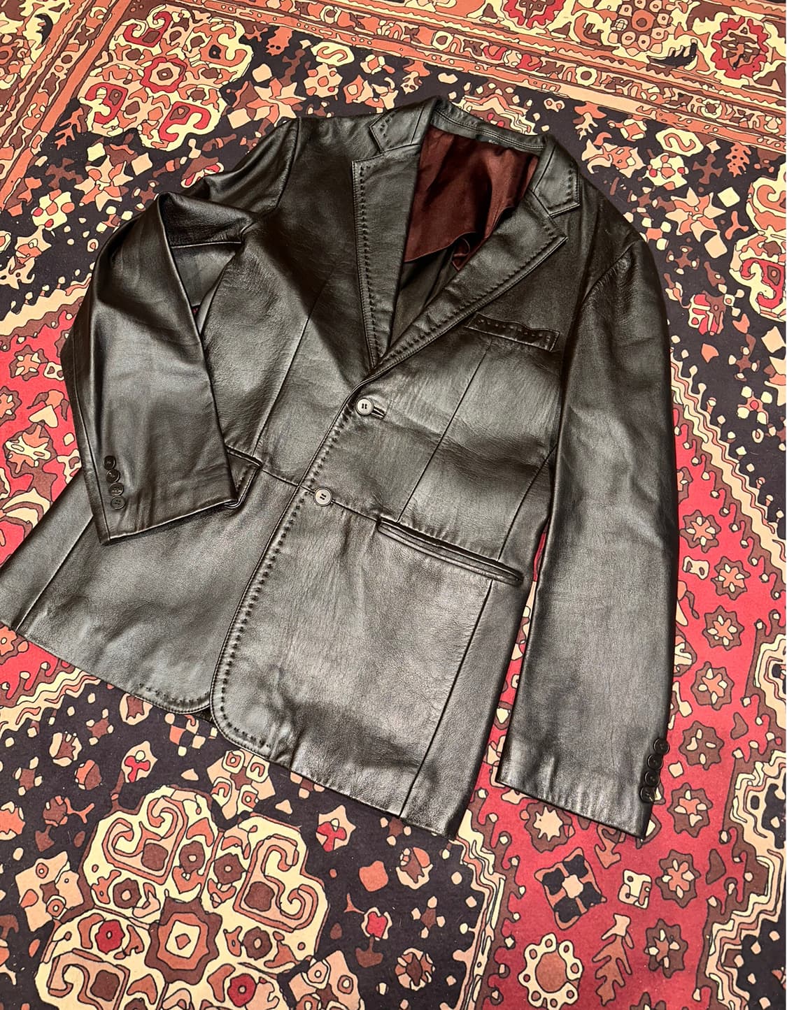 ( M-L ) Bon 가죽마이 가죽블레이져 가죽블레이저 양가죽자켓 상품이미지5