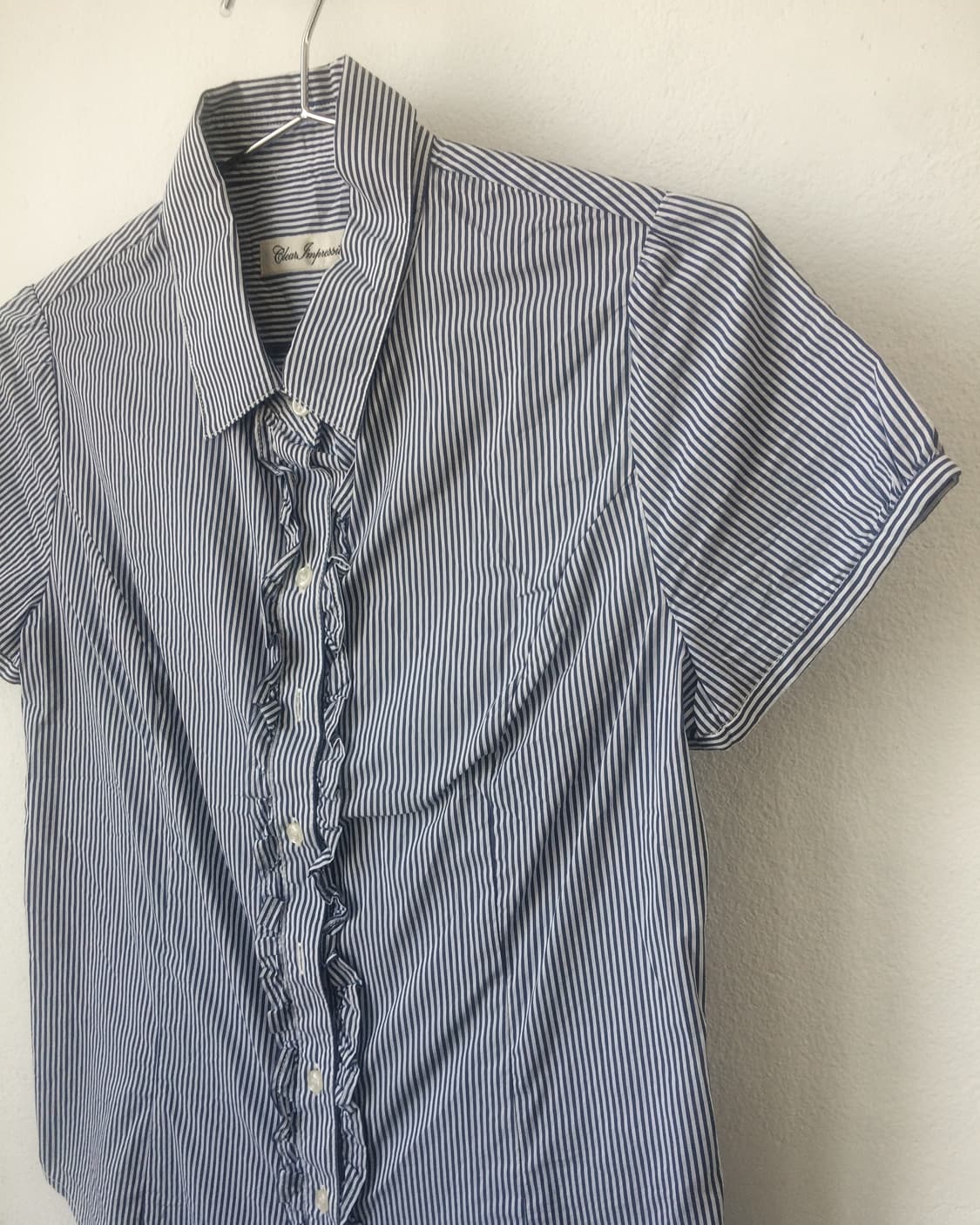 Frill stripe pattern shirt 상품이미지4