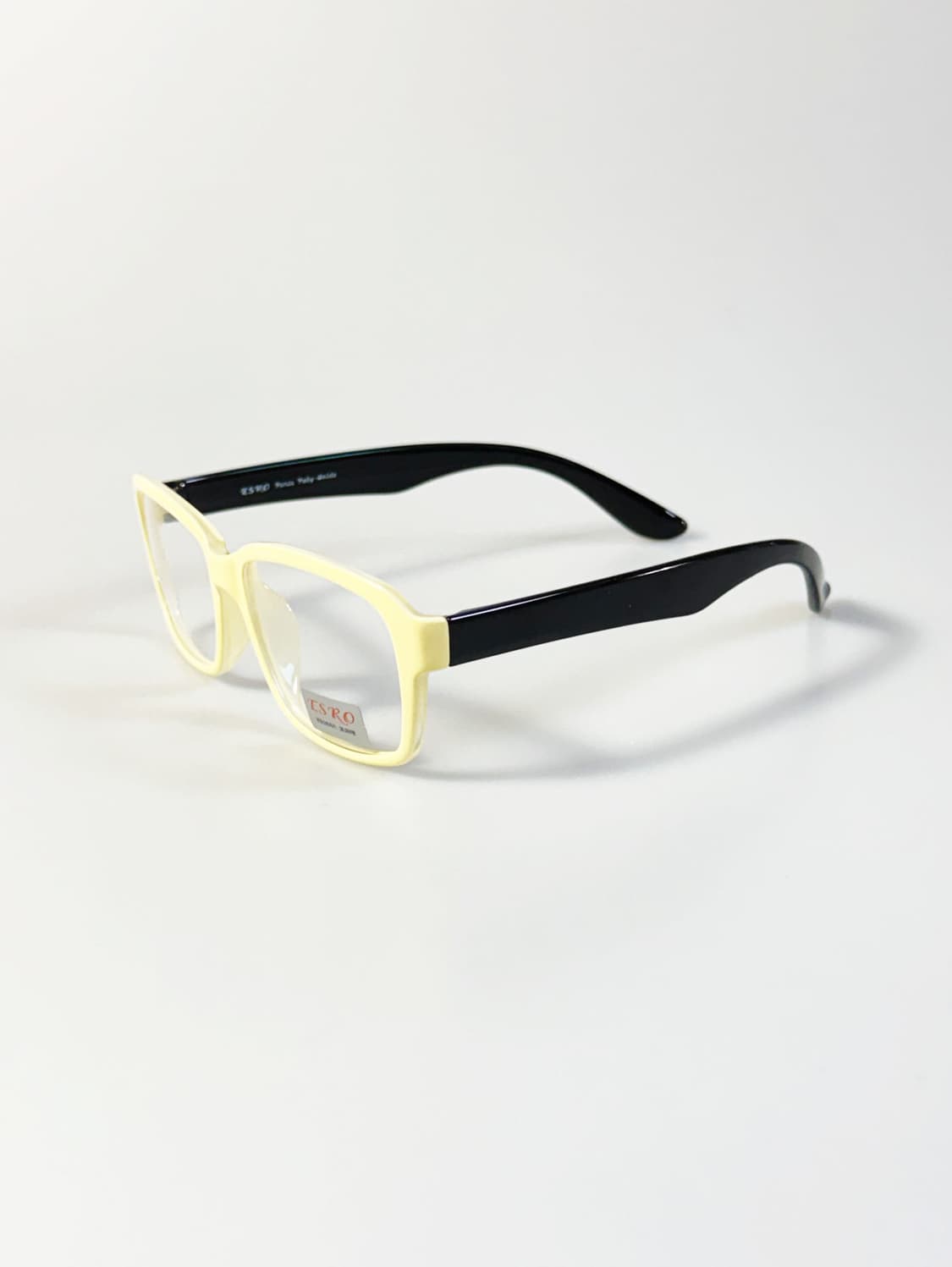 ESRO 아이보리&블랙 뿔테 스퀘어 빈티지 안경 상품이미지3