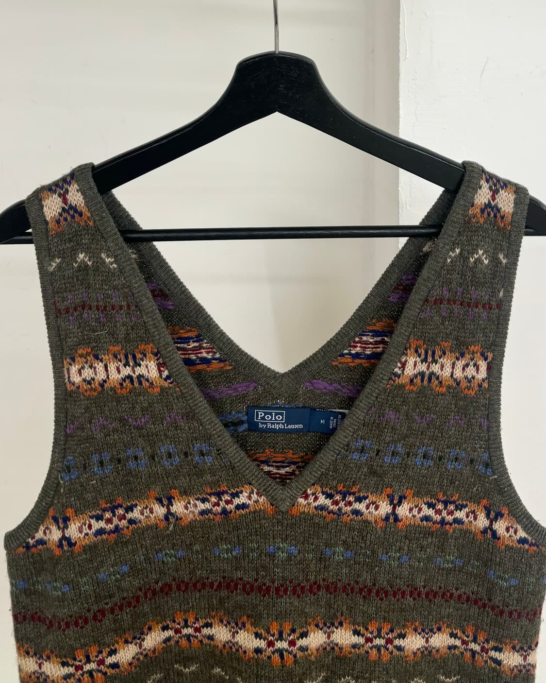 폴로 랄프로렌 카키 페어 아일 스웨터 베스트 상품이미지2