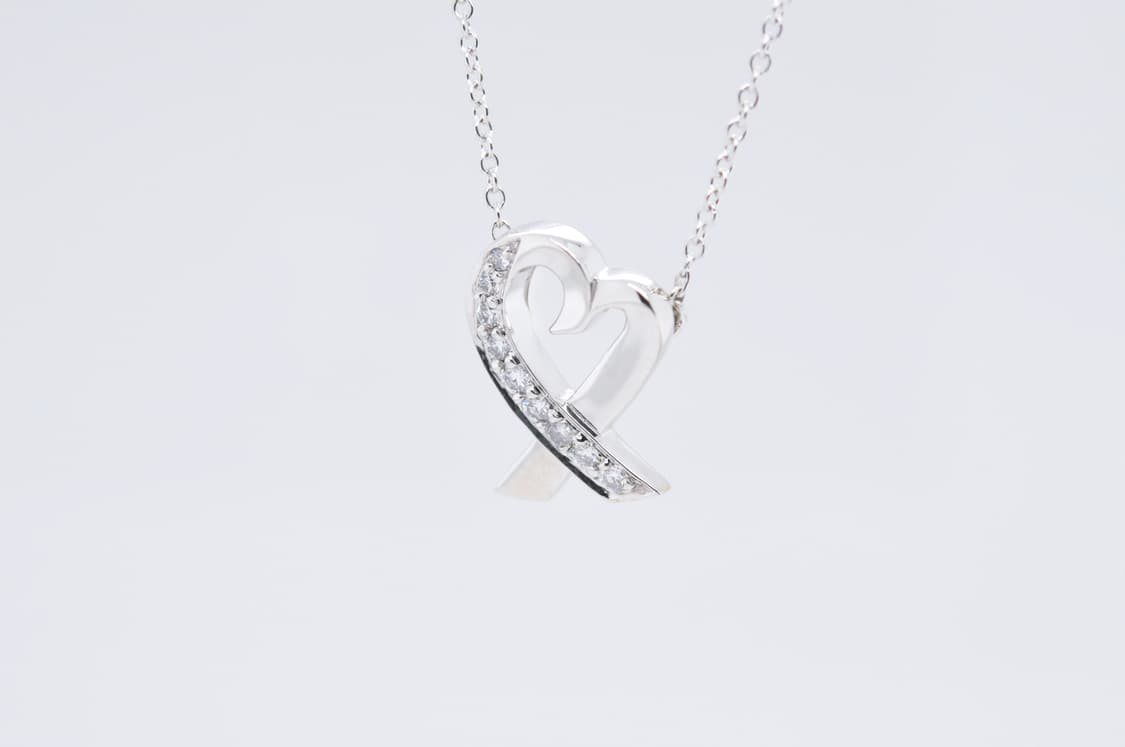 티파니 러빙 하트 9P 천연다이아몬드 티파니앤코 18K 화이트골드 펜던트 상품이미지2