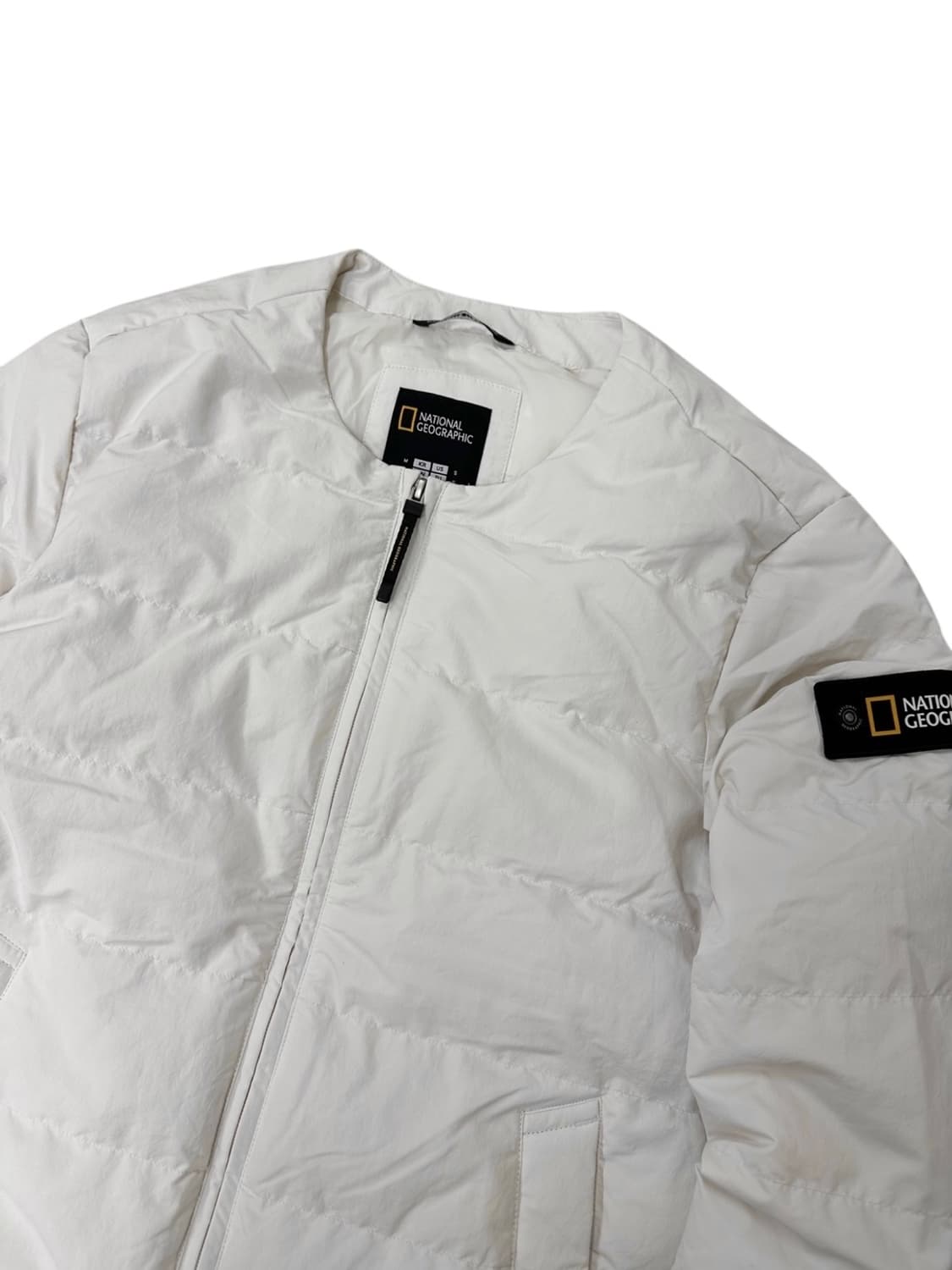 내셔널지오그래픽 구스다운 경량패딩 화이트 (M) 상품이미지2