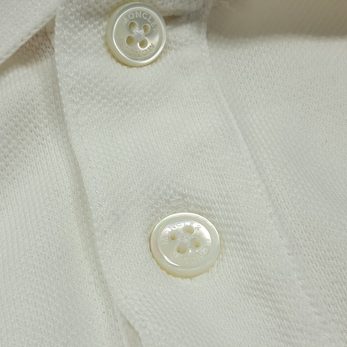 CK052 M 몽클레어 트리콜로르 화이트 반팔 폴로 티셔츠 상품이미지5