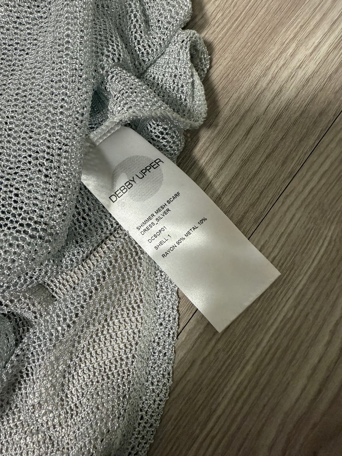 데비어퍼 쉬머 메쉬 스카프 드레스 실버 상품이미지9