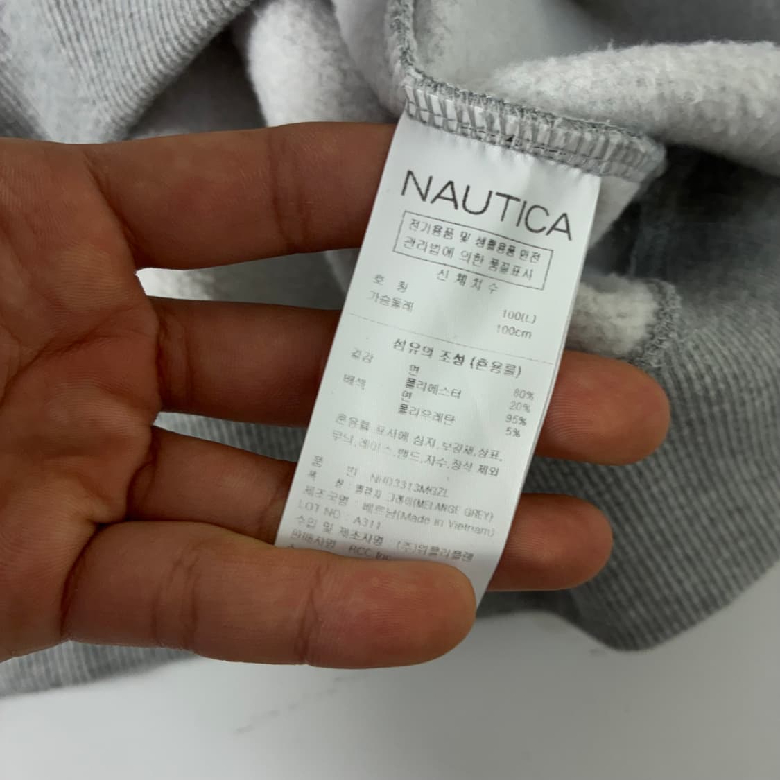 Nautica  노티카 83 플래그 그레이 후드티  상품이미지6